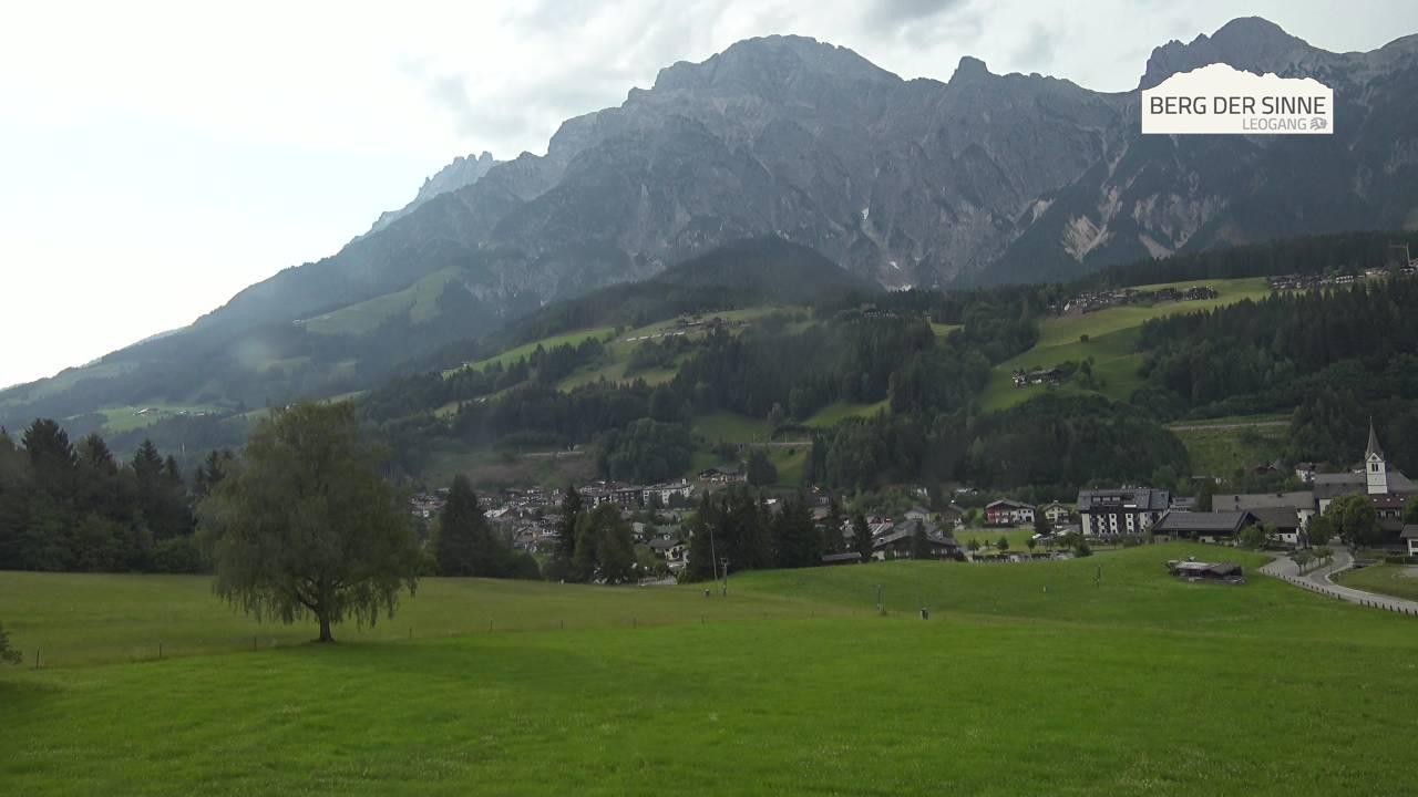 Archiv Foto Webcam Leogang Dorfblick