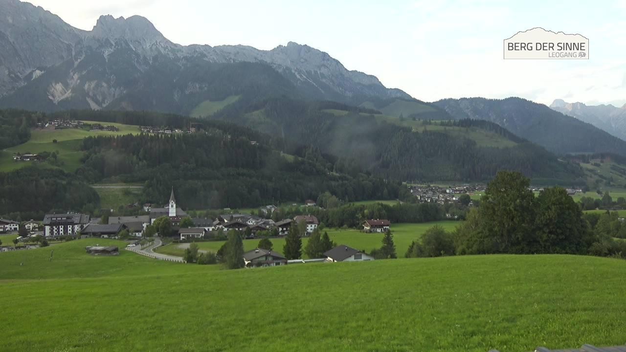 Archiv Foto Webcam Leogang Dorfblick