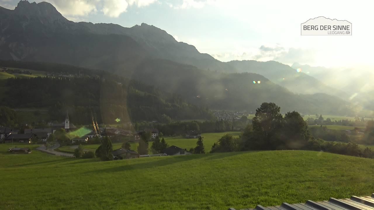 Archiv Foto Webcam Leogang Dorfblick