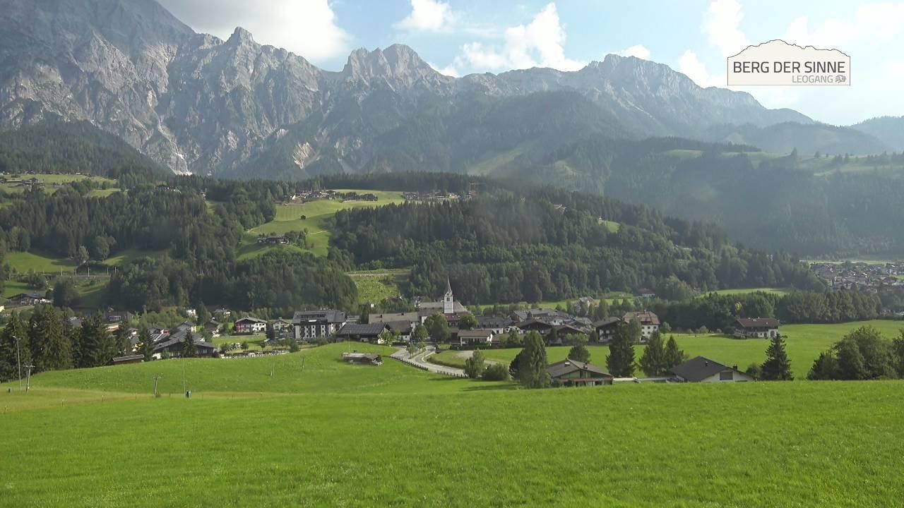 Archiv Foto Webcam Leogang Dorfblick