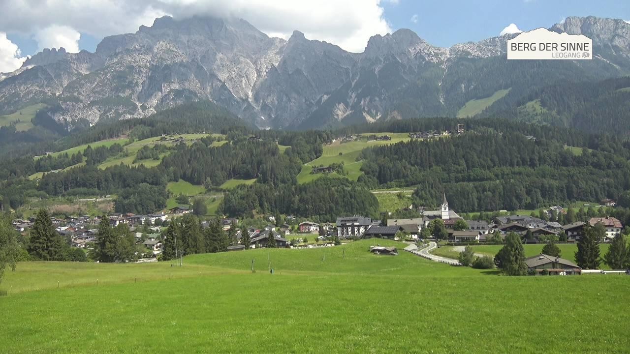 Archiv Foto Webcam Leogang Dorfblick