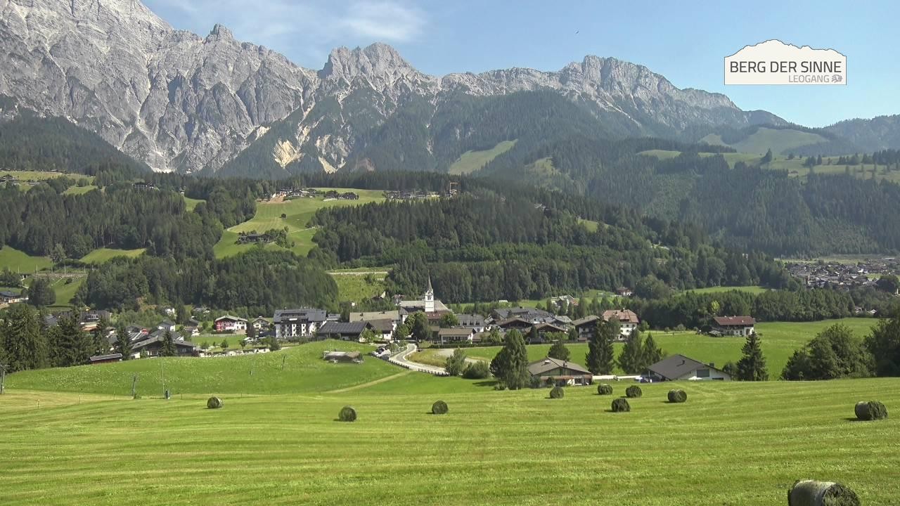 Archiv Foto Webcam Leogang Dorfblick