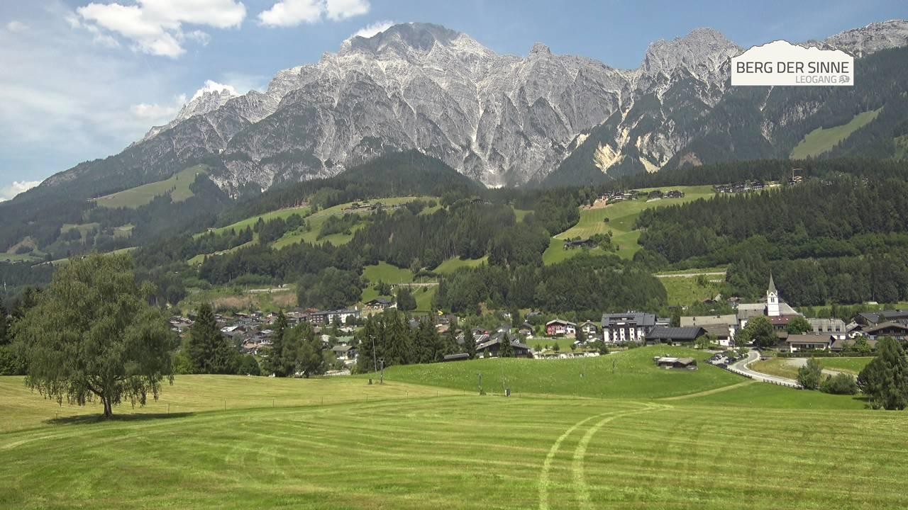Archiv Foto Webcam Leogang Dorfblick