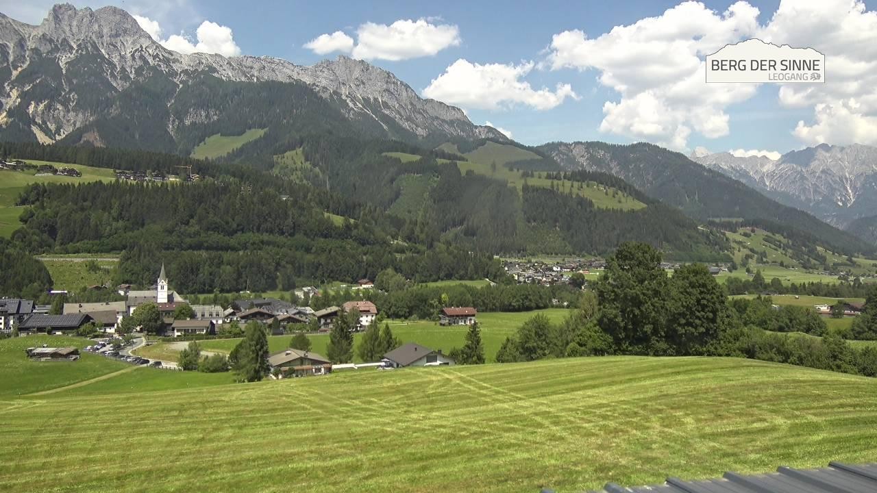 Archiv Foto Webcam Leogang Dorfblick