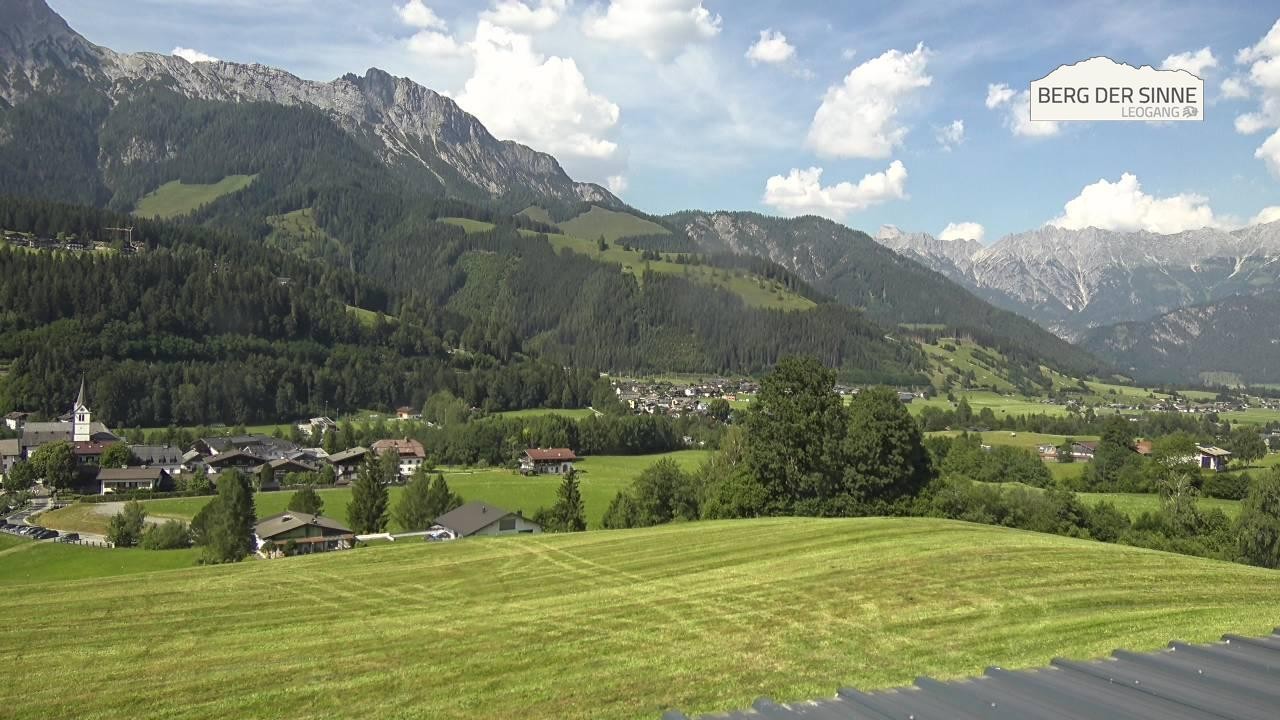 Archiv Foto Webcam Leogang Dorfblick