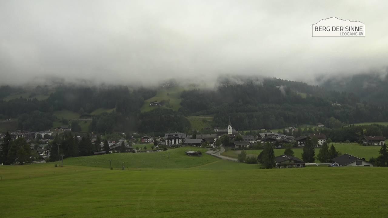 Archiv Foto Webcam Leogang Dorfblick
