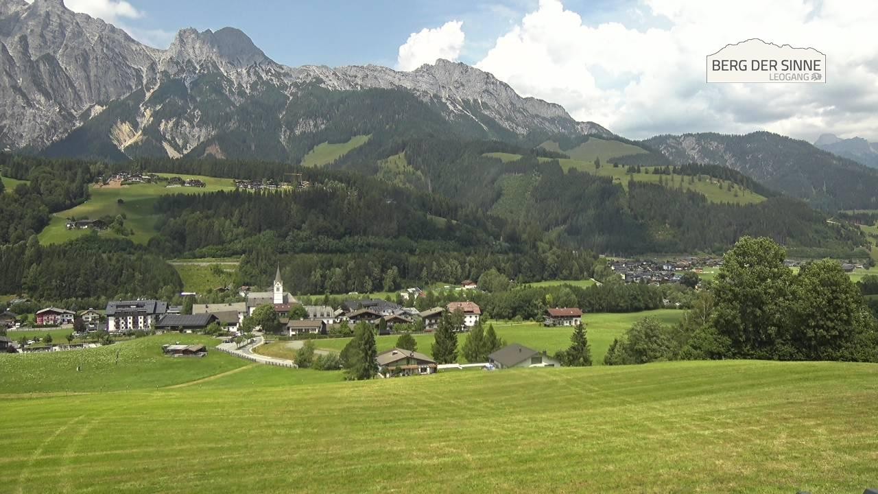 Archiv Foto Webcam Leogang Dorfblick