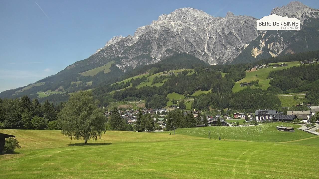 Archiv Foto Webcam Leogang Dorfblick