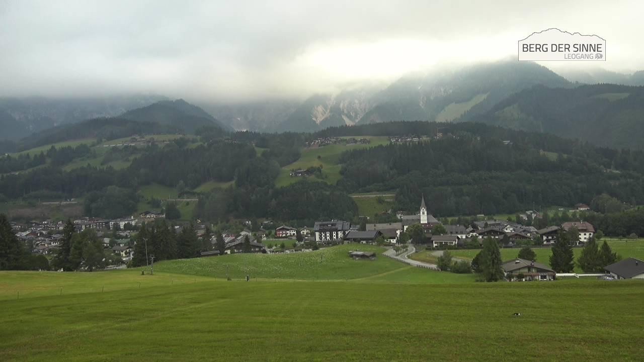 Archiv Foto Webcam Leogang Dorfblick