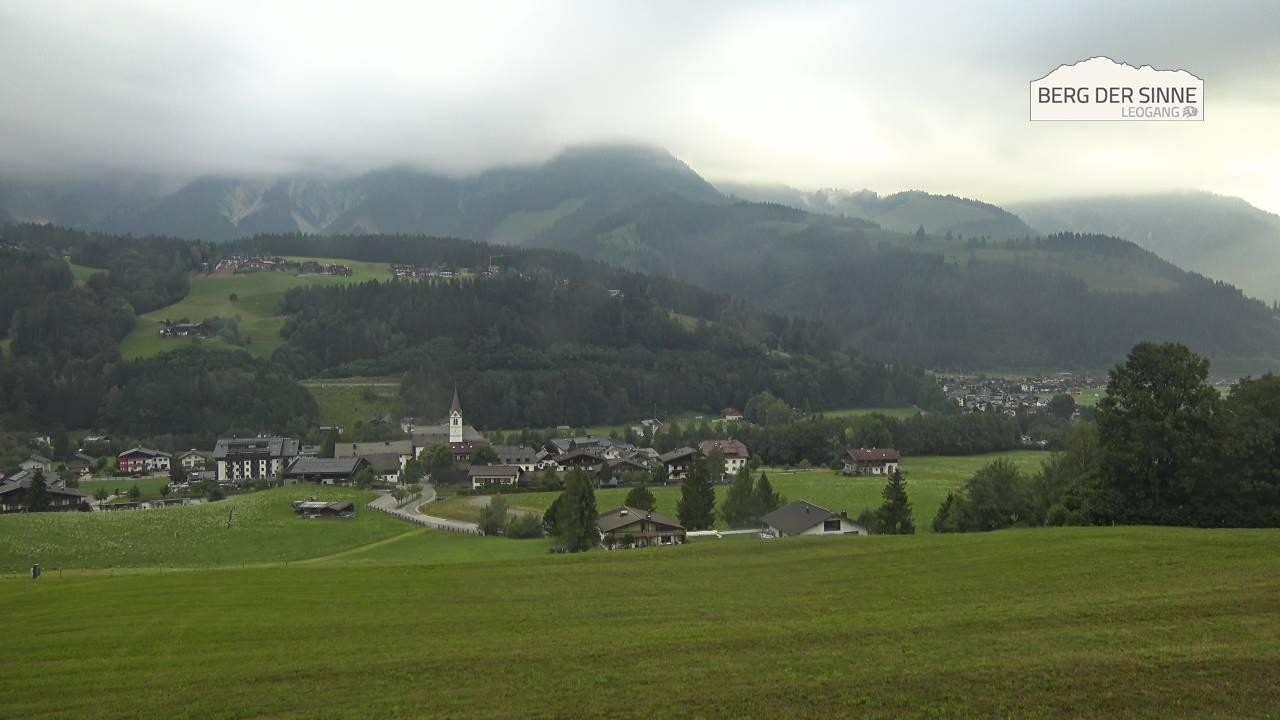 Archiv Foto Webcam Leogang Dorfblick