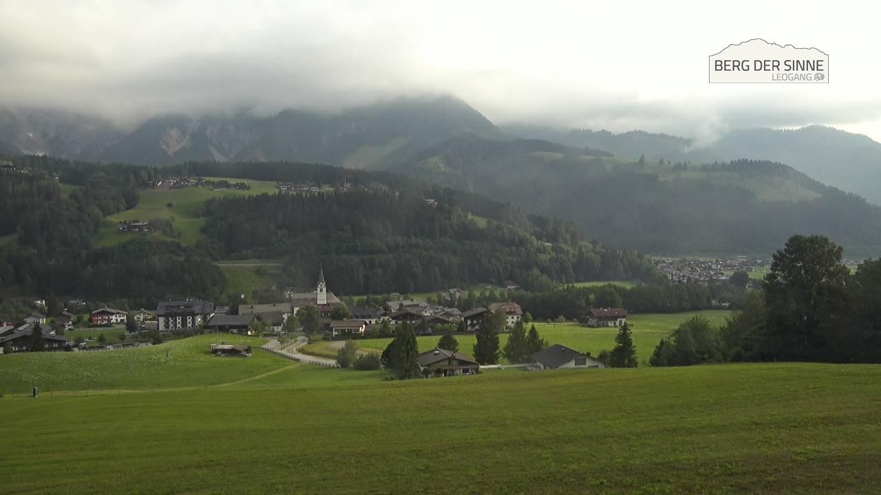 Archiv Foto Webcam Leogang Dorfblick