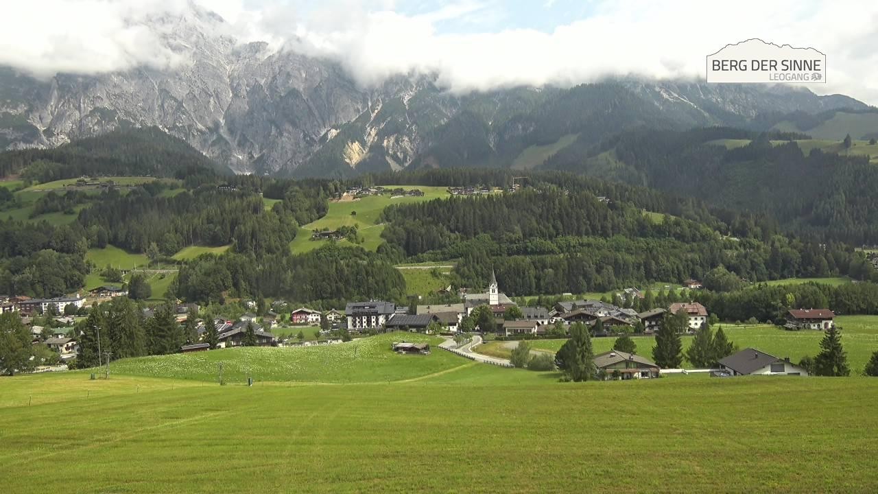 Archiv Foto Webcam Leogang Dorfblick