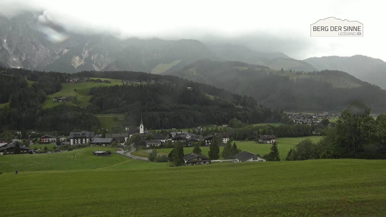 Archiv Foto Webcam Leogang Dorfblick