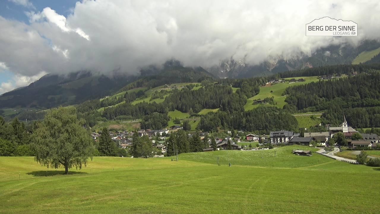 Archiv Foto Webcam Leogang Dorfblick