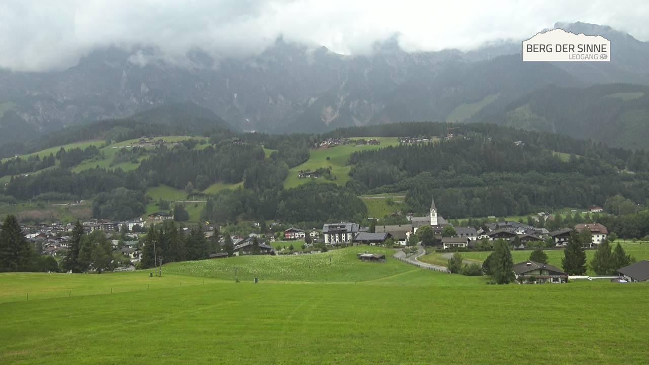 Archiv Foto Webcam Leogang Dorfblick