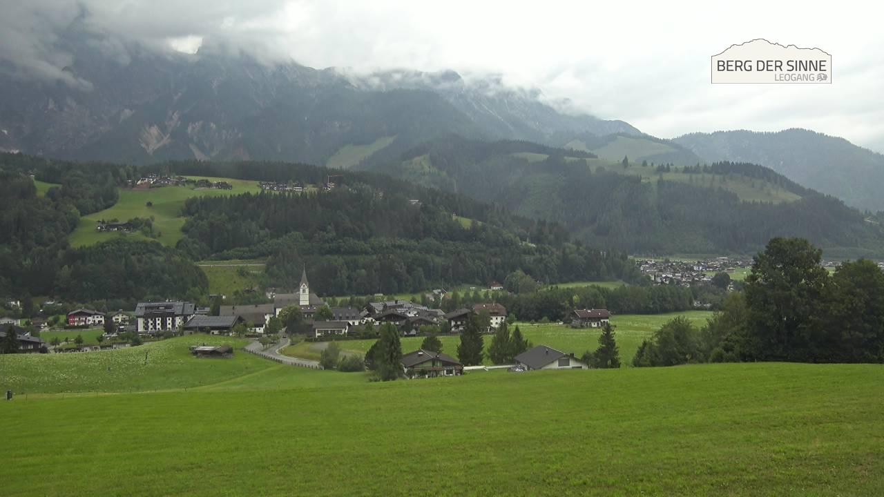 Archiv Foto Webcam Leogang Dorfblick