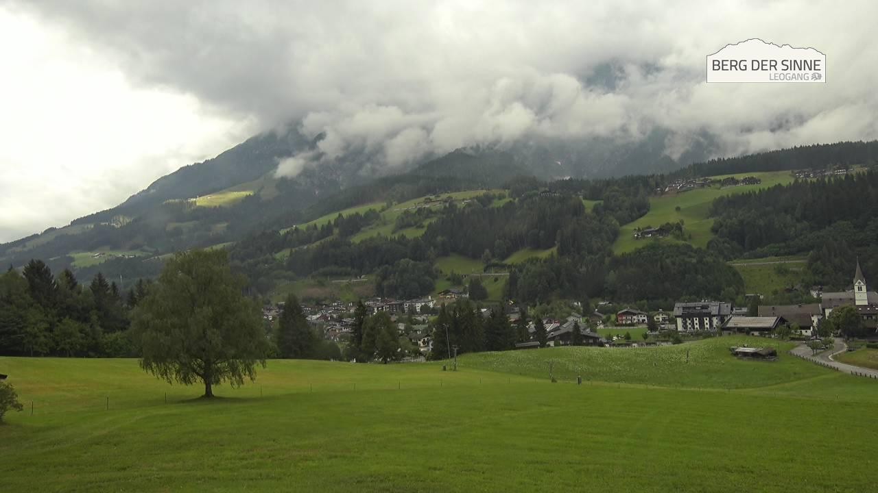 Archiv Foto Webcam Leogang Dorfblick
