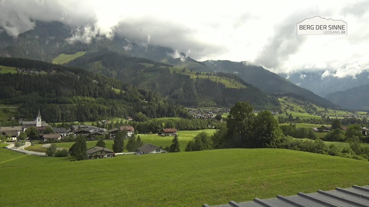 Archiv Foto Webcam Leogang Dorfblick