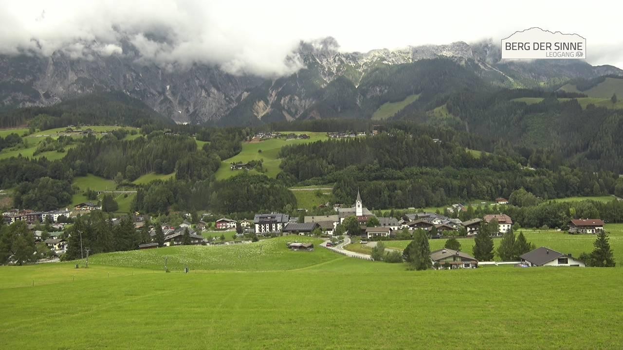 Archiv Foto Webcam Leogang Dorfblick