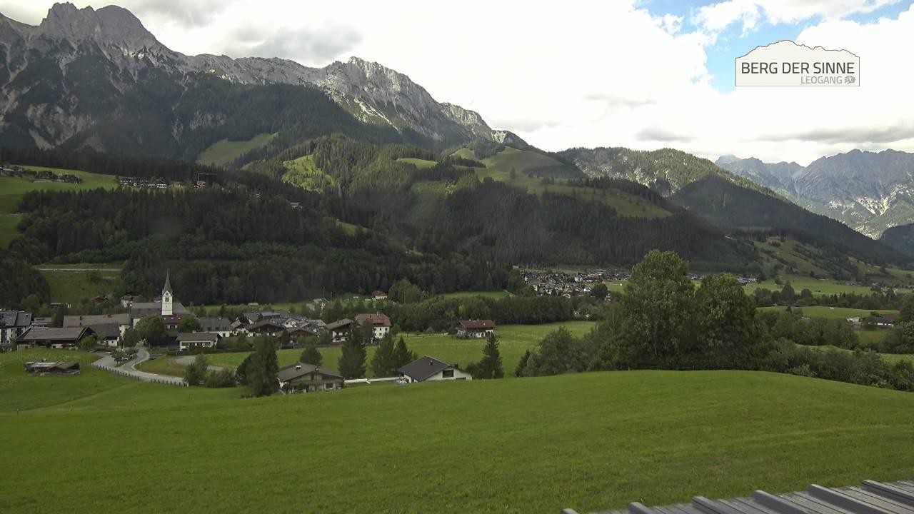 Archiv Foto Webcam Leogang Dorfblick
