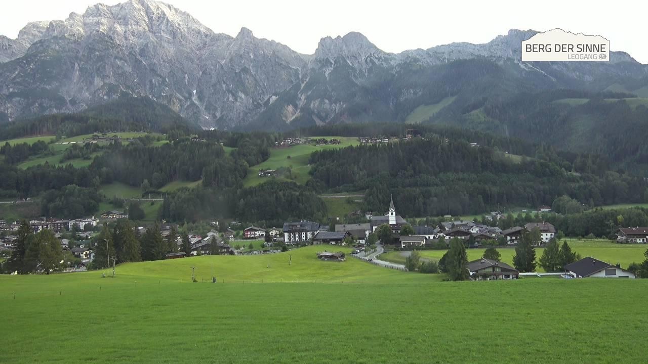Archiv Foto Webcam Leogang Dorfblick