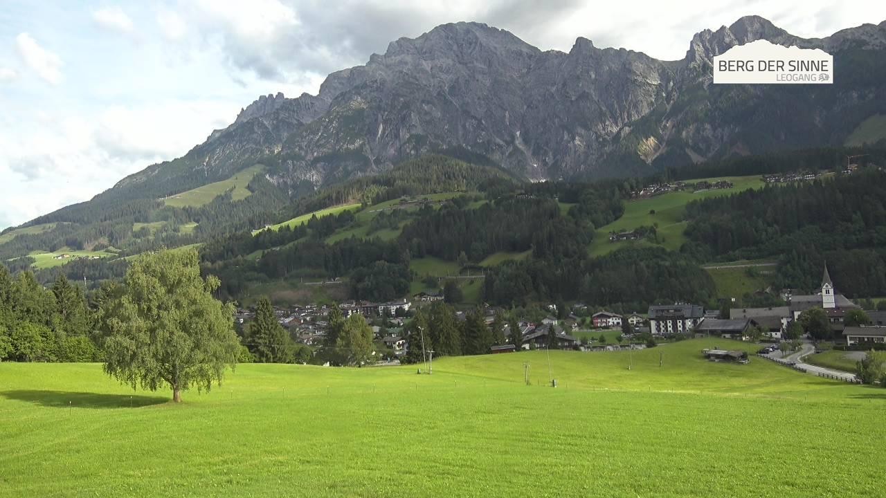 Archiv Foto Webcam Leogang Dorfblick
