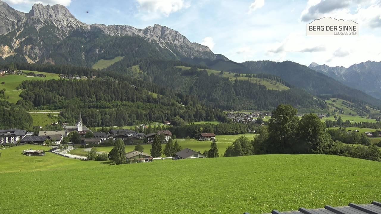 Archiv Foto Webcam Leogang Dorfblick