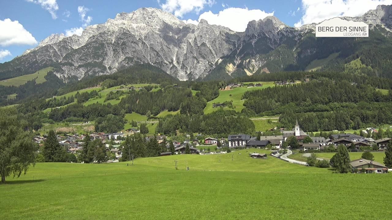 Archiv Foto Webcam Leogang Dorfblick