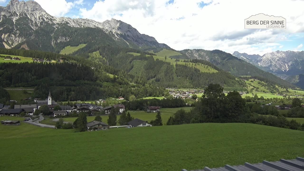 Archiv Foto Webcam Leogang Dorfblick