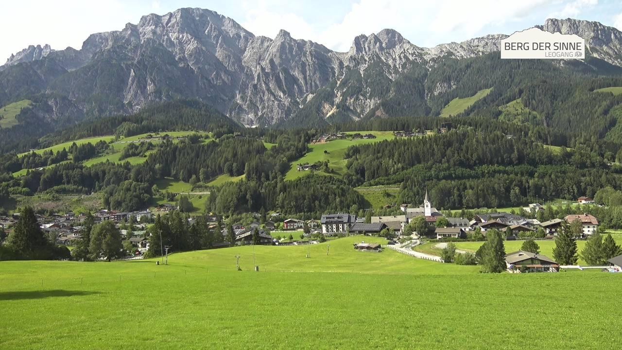 Archiv Foto Webcam Leogang Dorfblick