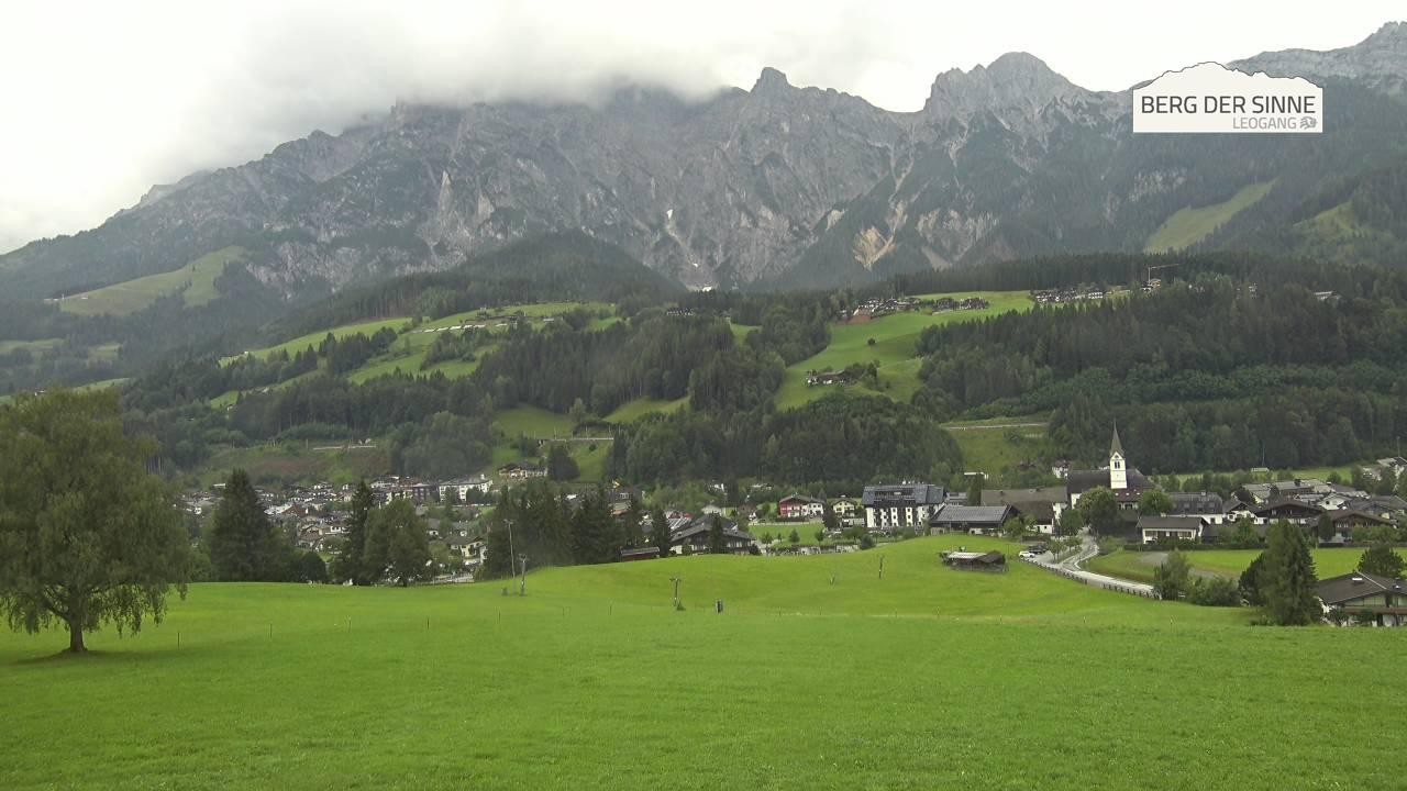 Archiv Foto Webcam Leogang Dorfblick