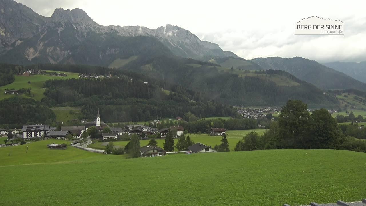 Archiv Foto Webcam Leogang Dorfblick