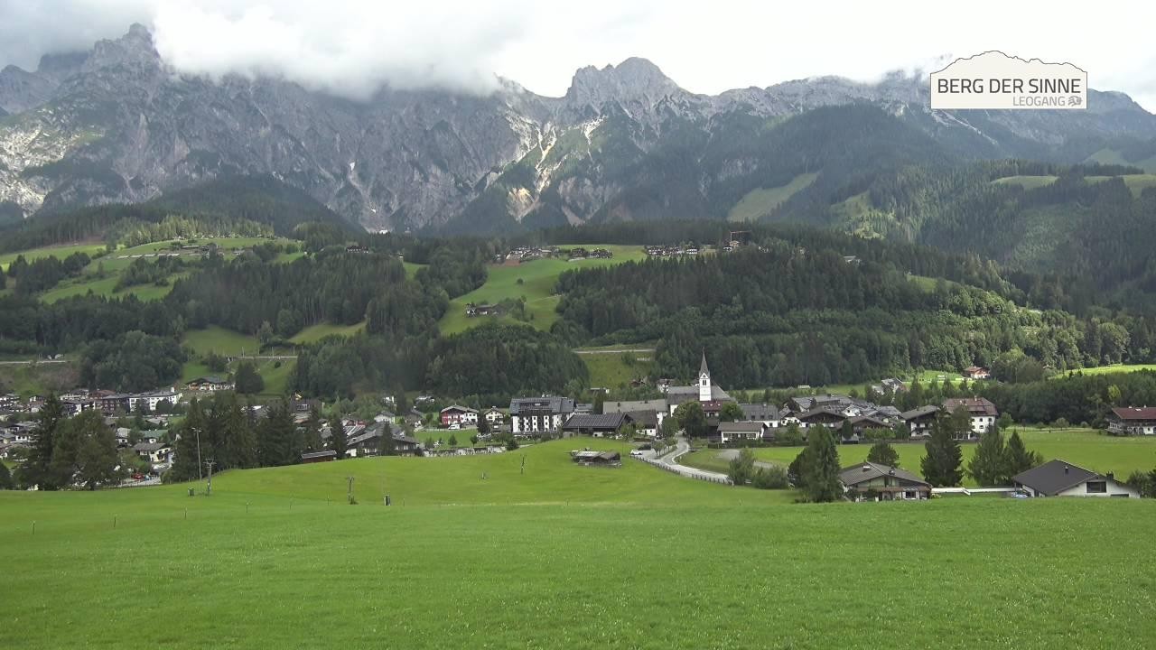 Archiv Foto Webcam Leogang Dorfblick