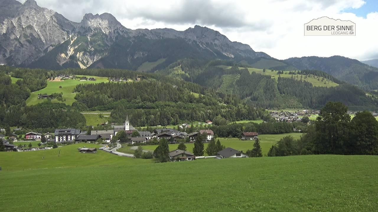 Archiv Foto Webcam Leogang Dorfblick