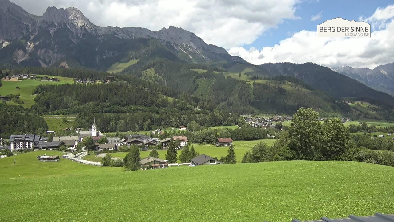 Archiv Foto Webcam Leogang Dorfblick