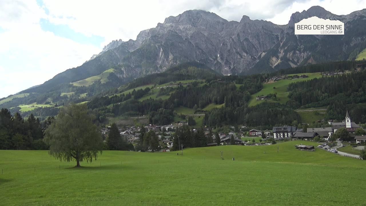Archiv Foto Webcam Leogang Dorfblick