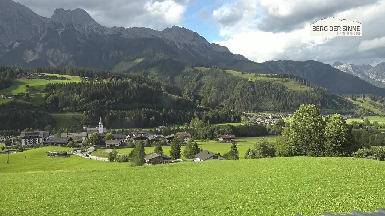 Archiv Foto Webcam Leogang Dorfblick