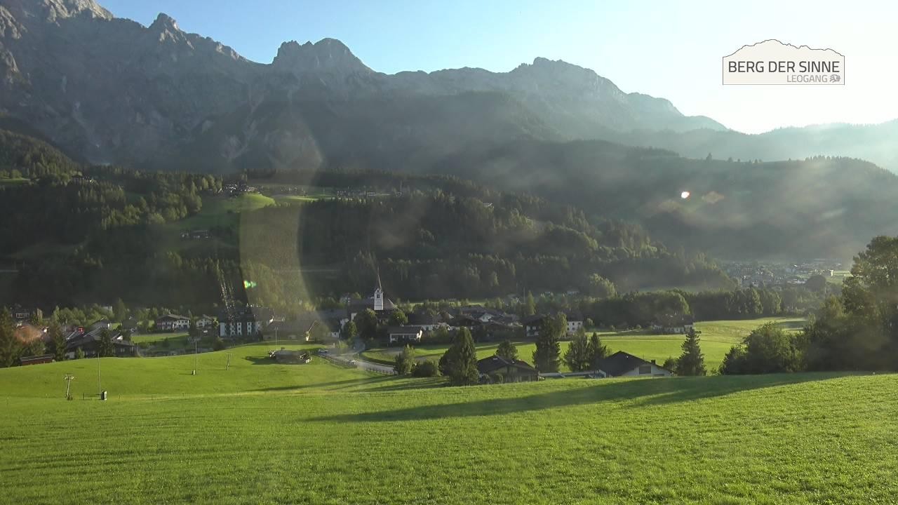 Archiv Foto Webcam Leogang Dorfblick