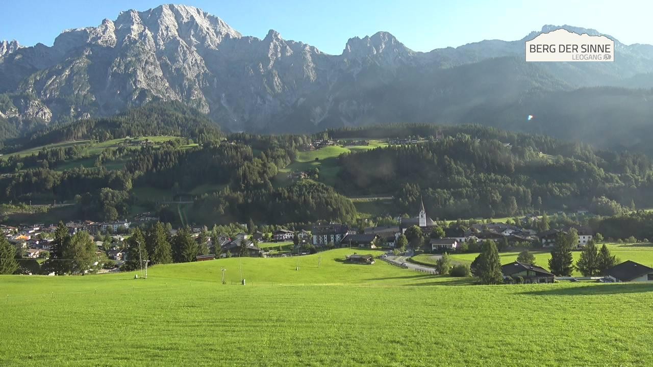 Archiv Foto Webcam Leogang Dorfblick