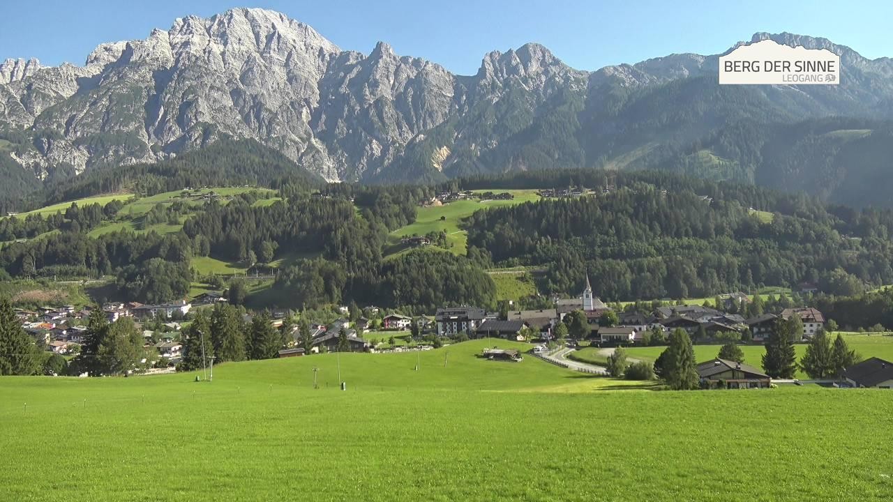 Archiv Foto Webcam Leogang Dorfblick