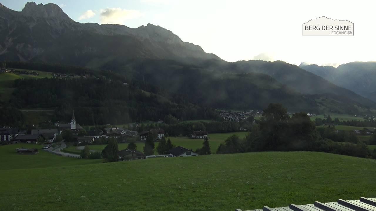 Archiv Foto Webcam Leogang Dorfblick