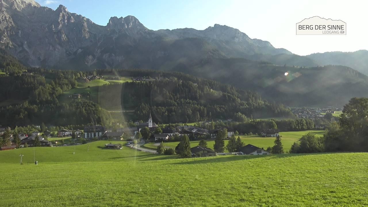 Archiv Foto Webcam Leogang Dorfblick