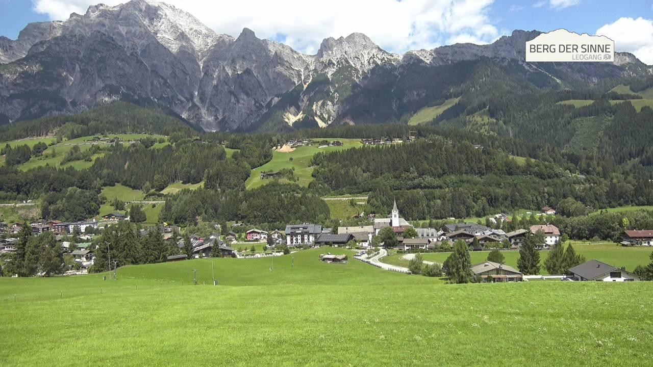 Archiv Foto Webcam Leogang Dorfblick