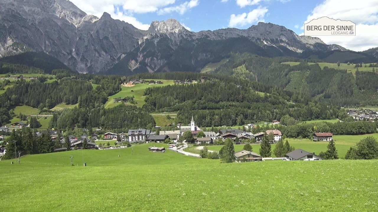 Archiv Foto Webcam Leogang Dorfblick