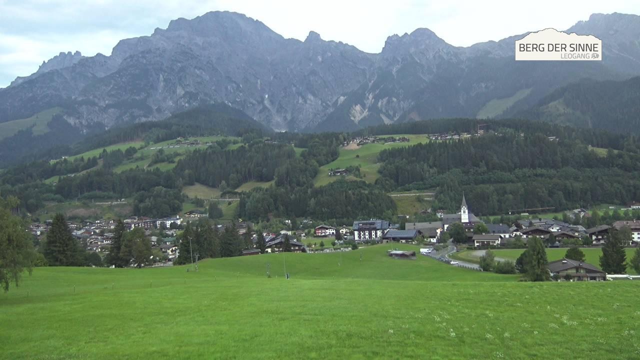 Archiv Foto Webcam Leogang Dorfblick