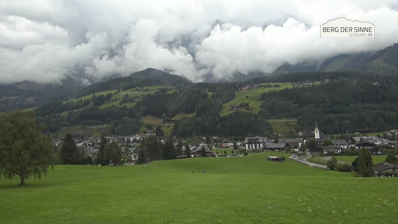 Archiv Foto Webcam Leogang Dorfblick