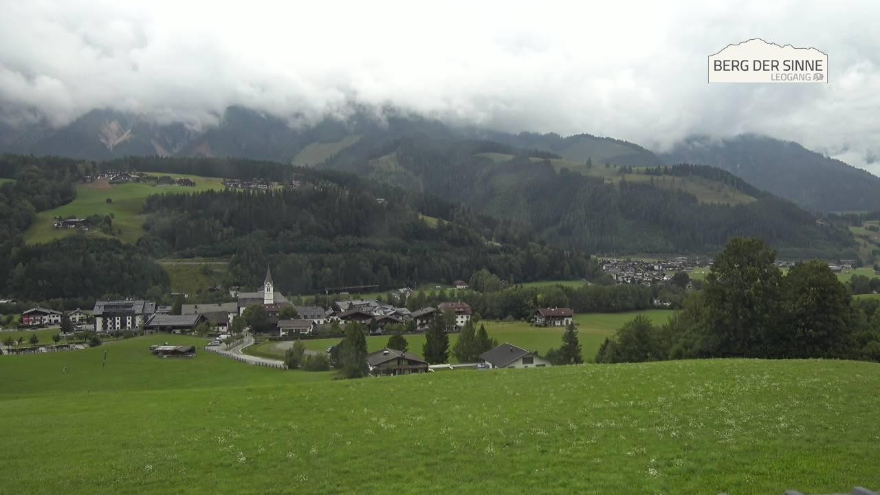 Archiv Foto Webcam Leogang Dorfblick