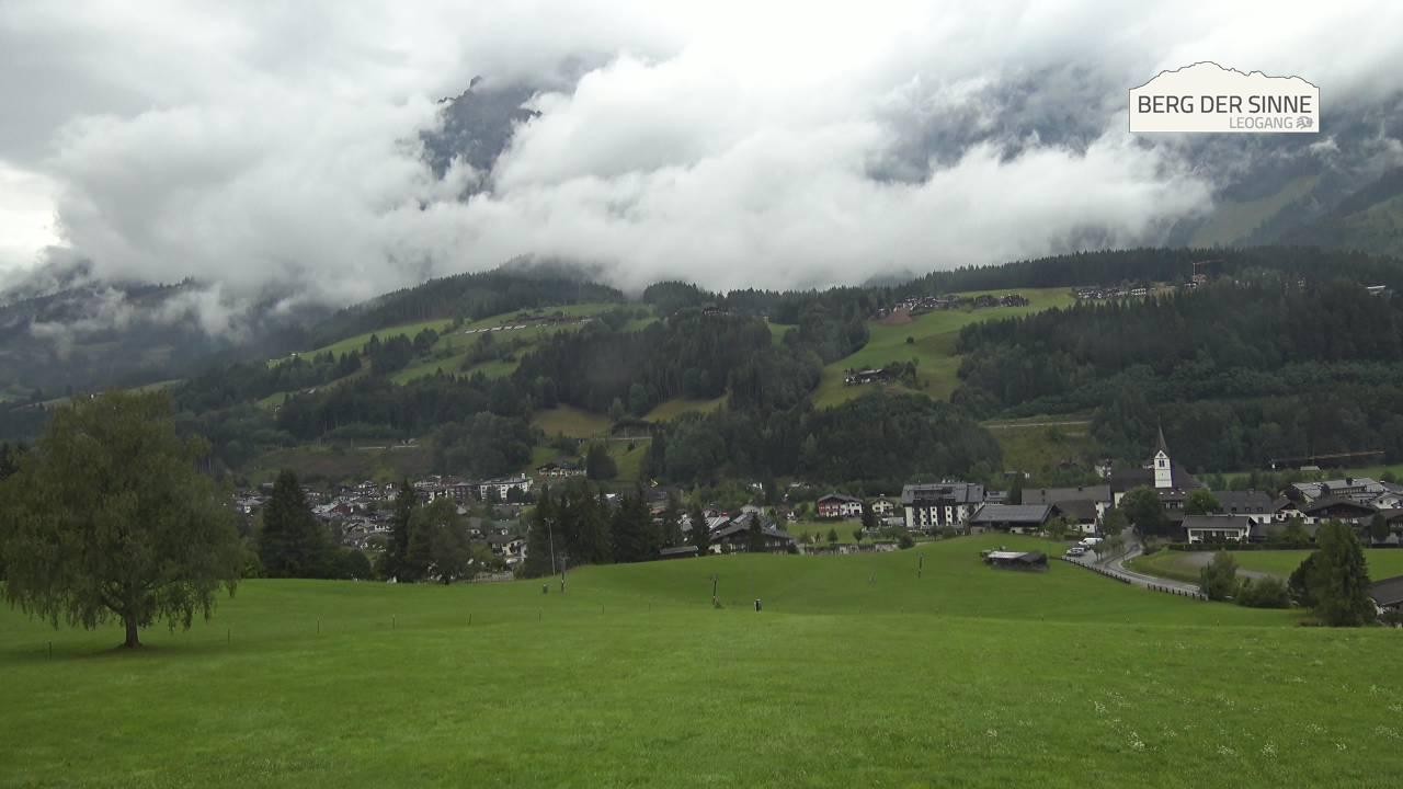 Archiv Foto Webcam Leogang Dorfblick