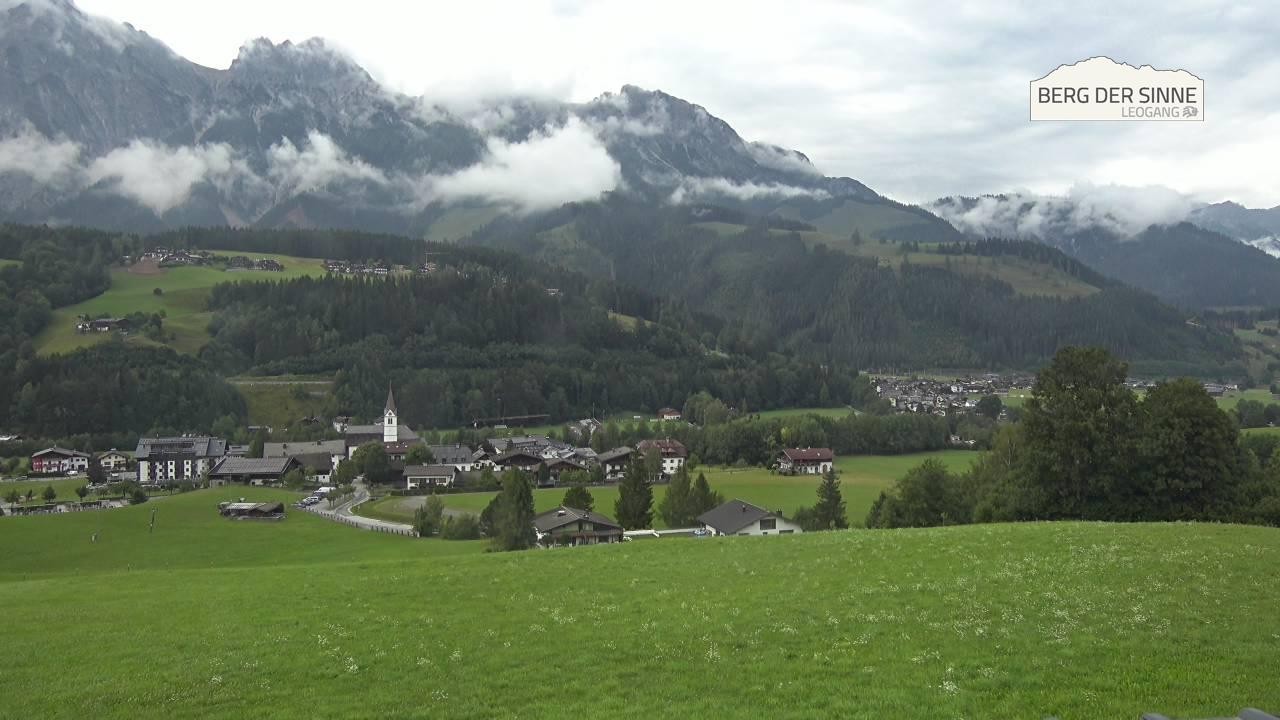 Archiv Foto Webcam Leogang Dorfblick