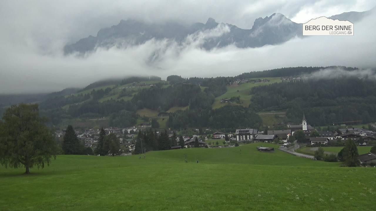 Archiv Foto Webcam Leogang Dorfblick